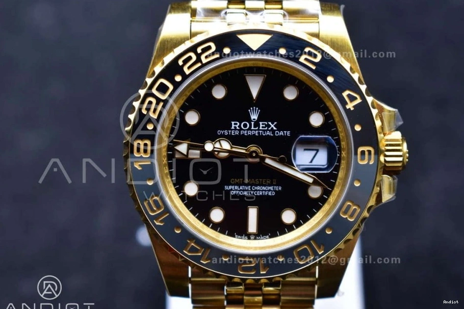 126718 GRNR Gold Factory YG CHS on 1:1 Black II GMT VR3285 Bracelet Edition Gain Best Dial Weight Master Jubilee 0507